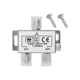 1848 2 Li Uydu Splitter Kablo Tv Rg6 Anten Çoklayıcı Dağıtıcı 3D Hd Sd Yayınları Destekler 1080P Destekli Yüksek Kalite Saf Bakır Iç Malzemeden Üretilmiştir Parazitleri Önleyici Özellik - 2'si 1 Arada - 0,1 kg