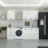 185 Cm Mutfak Dolabı Beyaz Mdf Kapak Tezgah Dahil Yrkn185 97