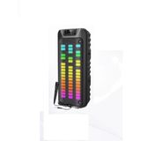 1852 Taşınabilir Rgb Ledli Bluetooth Hoparlör Usb-Tf Siyah