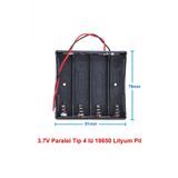18650 2 Tel 4lü Pil Kutusu Paralel 4 Adet 3.7V Paralel Lityum Lion Batarya Yuvası Mobil Güç Kaynağı