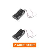 18650 Li-Ion Pil Yuvası 2'Li Seri Kablolu - 2 Adet Paket