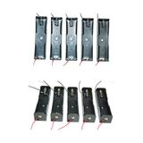 18650 Li-On Pil Yuvası Tekli 10'Lu Paket - 3.7V Kablolu Sınıf Seti