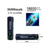 18650 Pil 3600 Mah 3,7v 13,32 Wh Şarjlı Lion Matkap Fener Radyo Kalem Pil Değildir