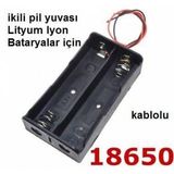 18650 PİL YUVASI 2Lİ