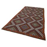 187x353 cm Geometrik Kilim Beyaz Geometrik Yün El Dokuma Modern Geometrik Etnik Eskitme Desenli Boho Oturma Odası Salon Yolluk Koridor Mutfak Halısı