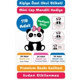 188 Adet Kişiye Özel Okul Etiketi | Kalem Defter Kitap Için Isim Yazılabilir Sticker Seti Model:13 - Beyaz