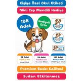 188 Adet Kişiye Özel Okul Etiketi | Kalem Defter Kitap Için Isim Yazılabilir Sticker Seti Model:5 - Beyaz
