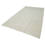 188x351 cm Çizgili Kilim Bej Çizgili Yün El Dokuma Modern Geometrik Etnik Eskitme Desenli Boho Oturma Odası Salon Yolluk Koridor Mutfak Halısı