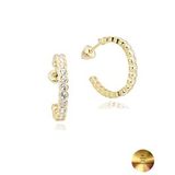 18k Serie Oro Gösterişli Tamtur Halka Kadın Gümüş Küpe 23 MM