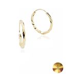 18k Serie Oro Sade Burgulu Halka Kadın Gümüş Küpe 20 MM
