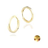18K Serie Oro Sade Halka Kadın Gümüş Küpe 20 Mm