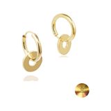 18k Serie Oro Sallantılı Halka Kadın Gümüş Küpe 14 MM