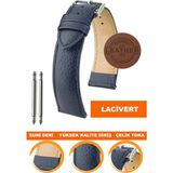 18mm-20mm-22mm-24mm saatlerle uyumlu desenli soft deri saat kordonu kayışı al11-rb-l - 18 mm - Lacivert