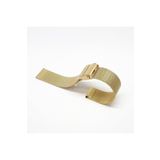 18mm Sarı Gold Renk Hasır İnce Örgü Çelik Kaplama Metal Saat Kordonu