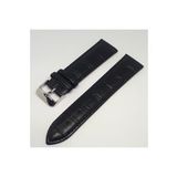 18mm Siyah Renk Croco Suni Deri Saat Kordonu