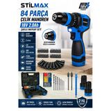 18V Brushless Şarjlı Matkap Seti | 84 Parça Çelik Mandren | Çift Akülü 2.0Ah Vidalama Ve Delme Makinesi