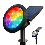 18w Led Solar Kazıklı Çim Armatür Cata Güneş Enerjili Led Işık Çim Lambası Bahçe Ağaç Çalı Duvar Aydınlatma (RGB)