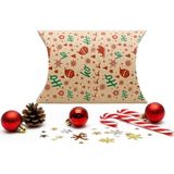 18X20 Yılbaşı Temalı Yastık Model Hediye Kutusu (2'li Set) - Çok Renkli