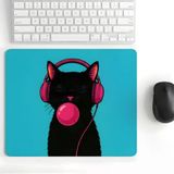 18x22 cm Desenli Baskılı Mouse Pad Kaymaz Kauçuk Taban Ofis ve Home Ofis Kullanımına Uygun Komik Yazılı Tasarım Yüksek Baskı Kaliteli Küçük Boy Mouse Pad Bilgisayar Laptop Aksesuarı (Bubble Cat)