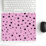 18x22 cm Desenli Baskılı Mouse Pad Kaymaz Kauçuk Taban Ofis ve Home Ofis Kullanımına Uygun Komik Yazılı Tasarım Yüksek Baskı Kaliteli Küçük Boy Mouse Pad Bilgisayar Laptop Aksesuarı (Midngiht Hearts)