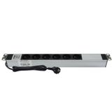 19" 1U 6'LI FRANSIZ SOKET UPS ALÜMİNYUM RACK KABİN GRUP PRİZİ PDU