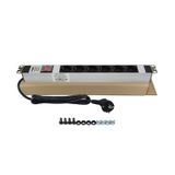 19" 1U 6'LI SCHUKO ANAHTARLARI ALÜMİNYUM RACK KABİN GRUP PRİZ PDU