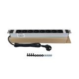 19" 1U 8'Lİ FRANSIZ SOKET UPS ALÜMİNYUM RACK KABİN GRUP PRİZİ PDU