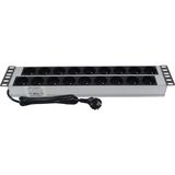 19" 2U 18'Li Fransız Soketli Ups Alüminyum Rack Kabin Prizi Pdu