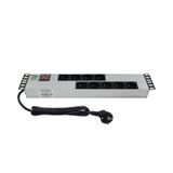 19" 2U 9'LU FRANSIZ UPS ANAHTARLI ALÜMİNYUM RACK KABİN PRİZİ PDU