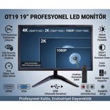 19" LED Profesyonel Monitör | HDMI VGA Rca USB Girişli | Uzaktan Kumandalı | Dahili Hoparlörlü