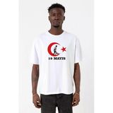 19 Mayıs Ata Beyaz Erkek Oversize Tshirt