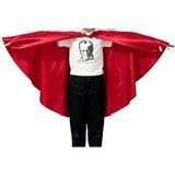 19 Mayıs Türk Bayraklı Pelerin ve Atatürk T-Shirt Seti 23 Nisan-19 Mayıs Gösteri Kostümü Xl Beden - Beyaz - Kırmızı