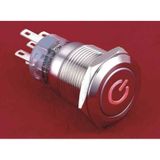 19 mm Metal POWER LED li Buton Yaylı