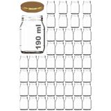 190 ml Metal Kapaklı Konserve Kavanozu 190 Cc Şeffaf Bebek Mama Kavanoz 50 Adet (Altın/Gold)