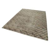 190x256 cm Kareli Kilim Beyaz Kareli Yün El Dokuma Modern Geometrik Etnik Eskitme Desenli Boho Oturma Odası Salon Yolluk Koridor Mutfak Halısı