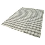 190x264 cm Çizgili Kilim Bej Çizgili Yün El Dokuma Modern Geometrik Etnik Eskitme Desenli Boho Oturma Odası Salon Yolluk Koridor Mutfak Halısı