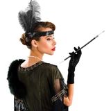 1920'Ler Gatsby Aksesuar Seti – Siyah Charleston Saç Bandı & Sigaralık