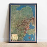 1928 Detroit Elektrik Şebeke Haritası 60x90cm.