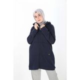 1929_Fermuarlı Tesettür Sweatshirt - 44 - 00400 Lacivert