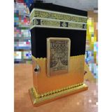 192T - Gold Orta Boy Kuranı Kerim Mühürlü Kabe Maketli Taşlı -