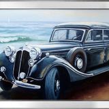 1950 Horch Klasik Araba Motifli Kanvas Tablo DBSANAT1193313