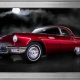 1956 Ford Thunderbird Araba Motifli Kanvas Tablo DBSANAT1186913