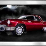 1956 Ford Thunderbird Araba Motifli Kanvas Tablo DBSANAT1187013