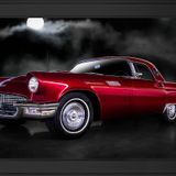 1956 Ford Thunderbird Araba Motifli Kanvas Tablo DBSANAT11872