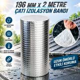 196 Mm 2 Metre Çatı İzolasyon Bandı 196 Mm 2 Metre Su Sızdırmazlık Geçirmezlik Yalıtım Çamur Tamir Çatlak Boru Bant