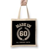 1960 Made In 60 All Genuine Parts Bez Çanta Uzun Saplı - Açık Bej - 40 X 40
