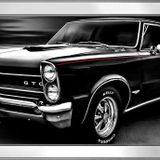 1965 Pontiac GTO Klasik Araba-2 Motifli Kanvas Tablo DBSANAT12136