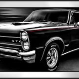1965 Pontiac GTO Klasik Araba-2 Motifli Kanvas Tablo DBSANAT12138