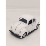 1967 Volkswagen Classical Beetle Cast Car 1:32 Metal Çek Bırak Araba 8 cm - Beyaz