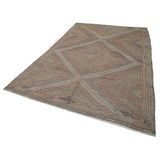 196x319 cm Geometrik Kilim Kırmızı Geometrik Yün El Dokuma Modern Geometrik Etnik Eskitme Desenli Boho Oturma Odası Salon Yolluk Koridor Mutfak Halısı